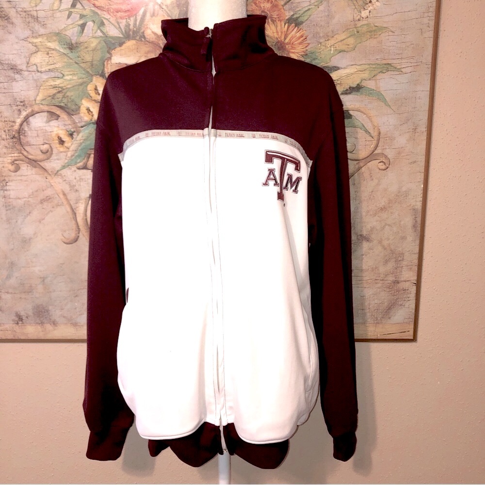 Sz M Spike Sports A&M Varsity Track Jacket